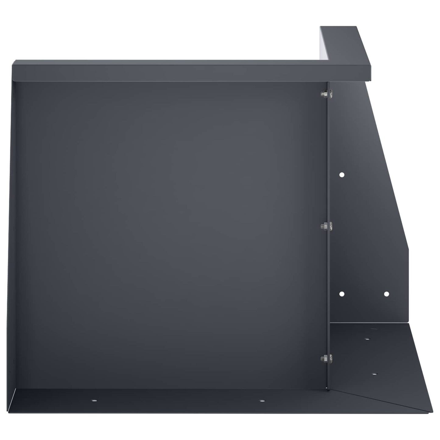 Keerwand 2 st 50 x 50 x 30 cm Staal Antraciet