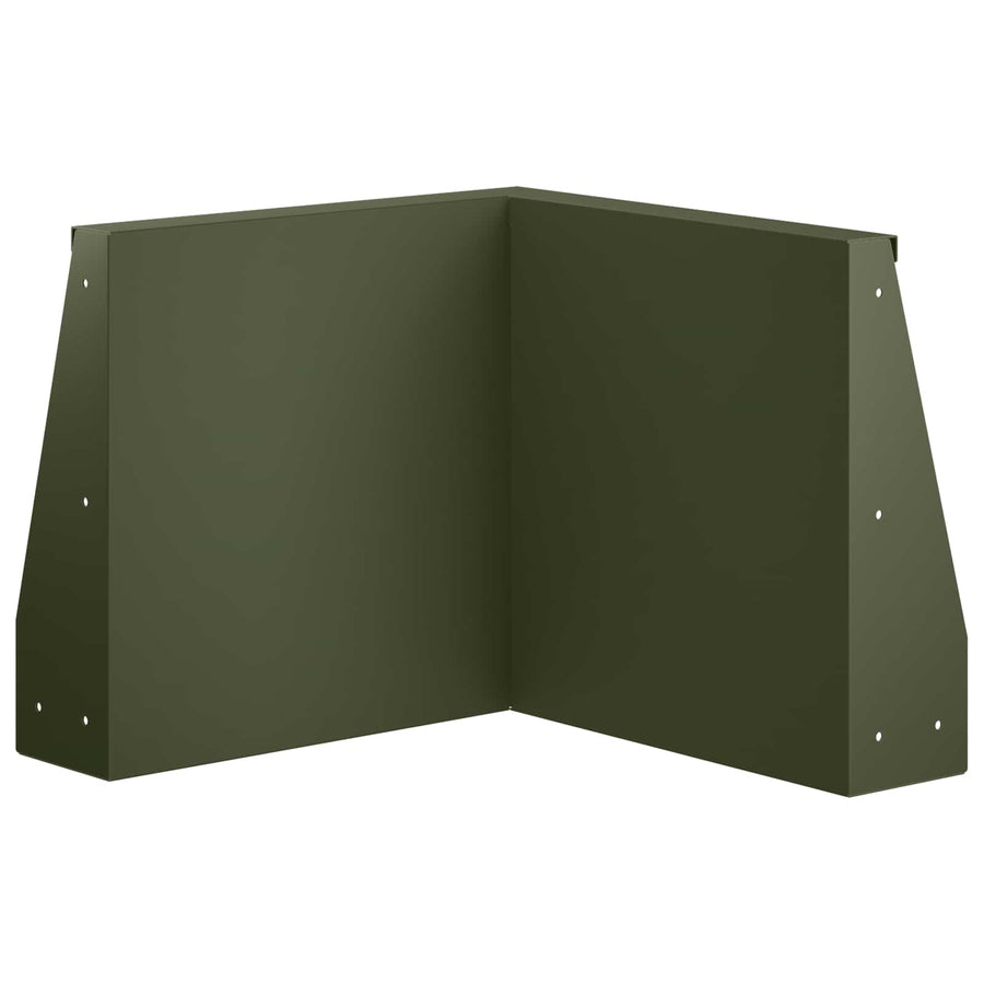 Keerwand 50 x 50 x 30 cm Staal Olijfgroen