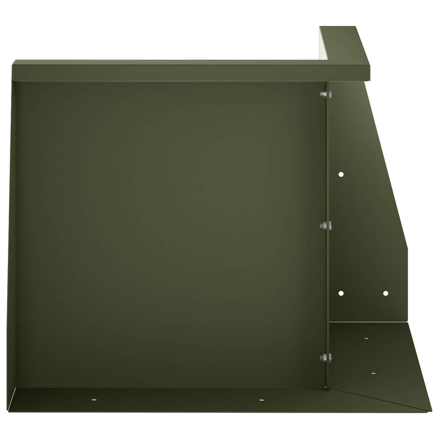 Keerwand 50 x 50 x 30 cm Staal Olijfgroen
