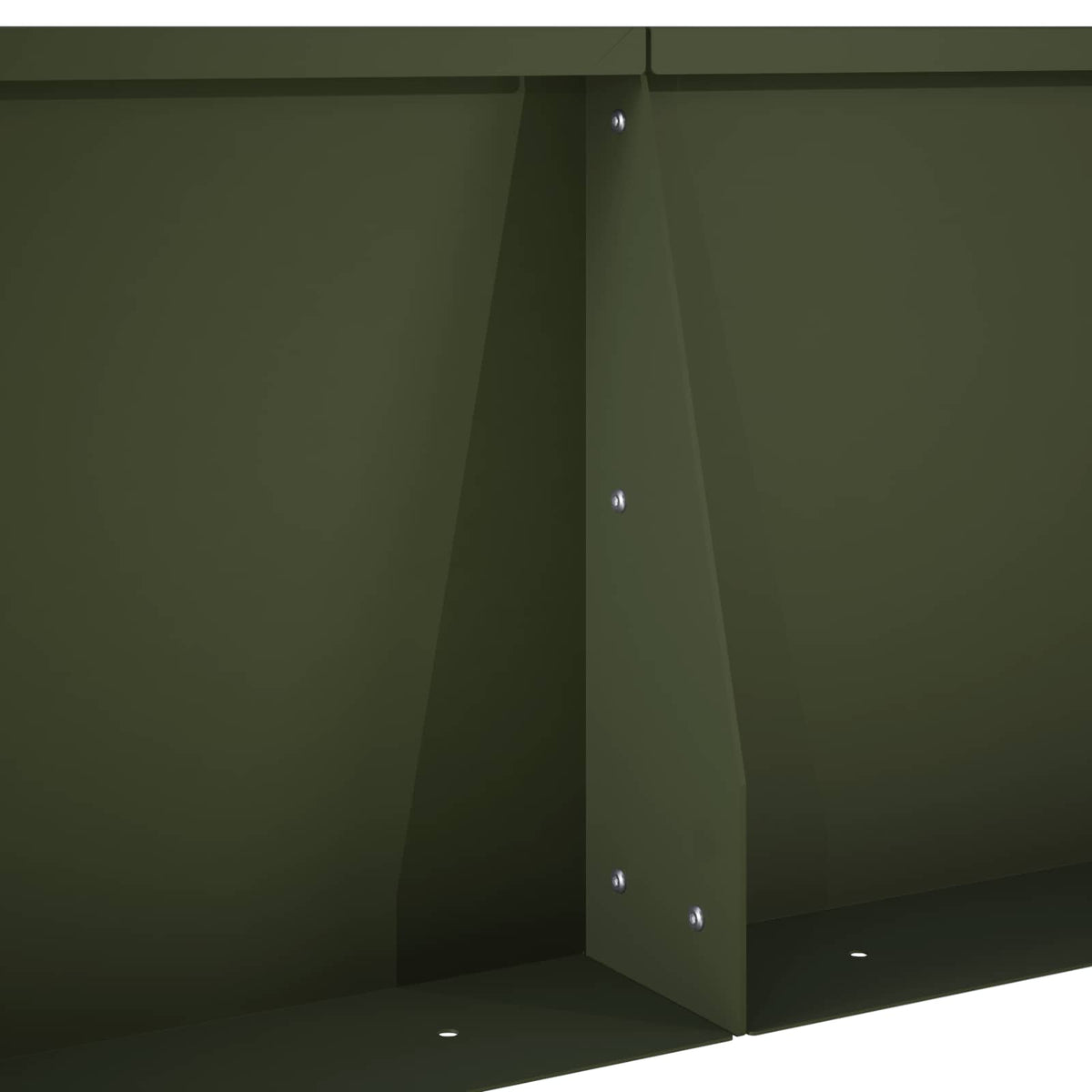 Keerwand 2 st 50 x 50 x 30 cm Staal Olijfgroen