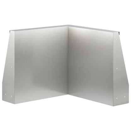 Keerwand 50 x 50 x 30 cm Roestvrij staal zilver