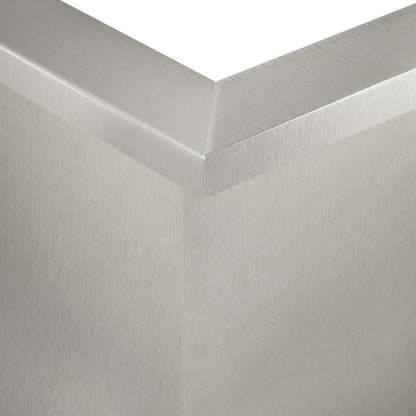 Keerwand 2 st 50 x 50 x 30 cm Roestvrij staal zilver
