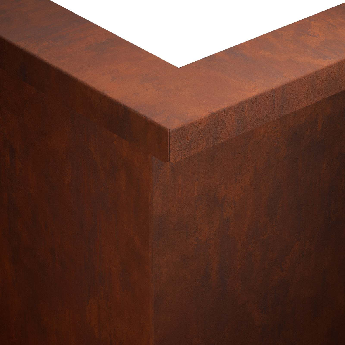 Keerwand 2 st 50 x 50 x 30 cm weervast staal Roestkleurig