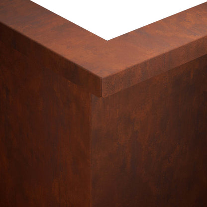Keerwand 2 st 50 x 50 x 30 cm weervast staal Roestkleurig