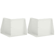 Keerwand 2 st 50x50x40 cm staal wit