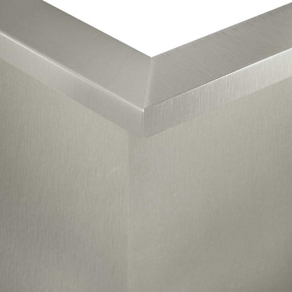 Keerwand 50 x 50 x 40 cm Roestvrij staal zilver