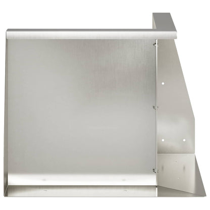 Keerwand 2 st 50 x 50 x 40 cm Roestvrij staal zilver