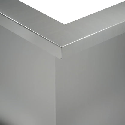 Keerwand 50 x 50 x 40 cm Gegalvaniseerd staal zilver