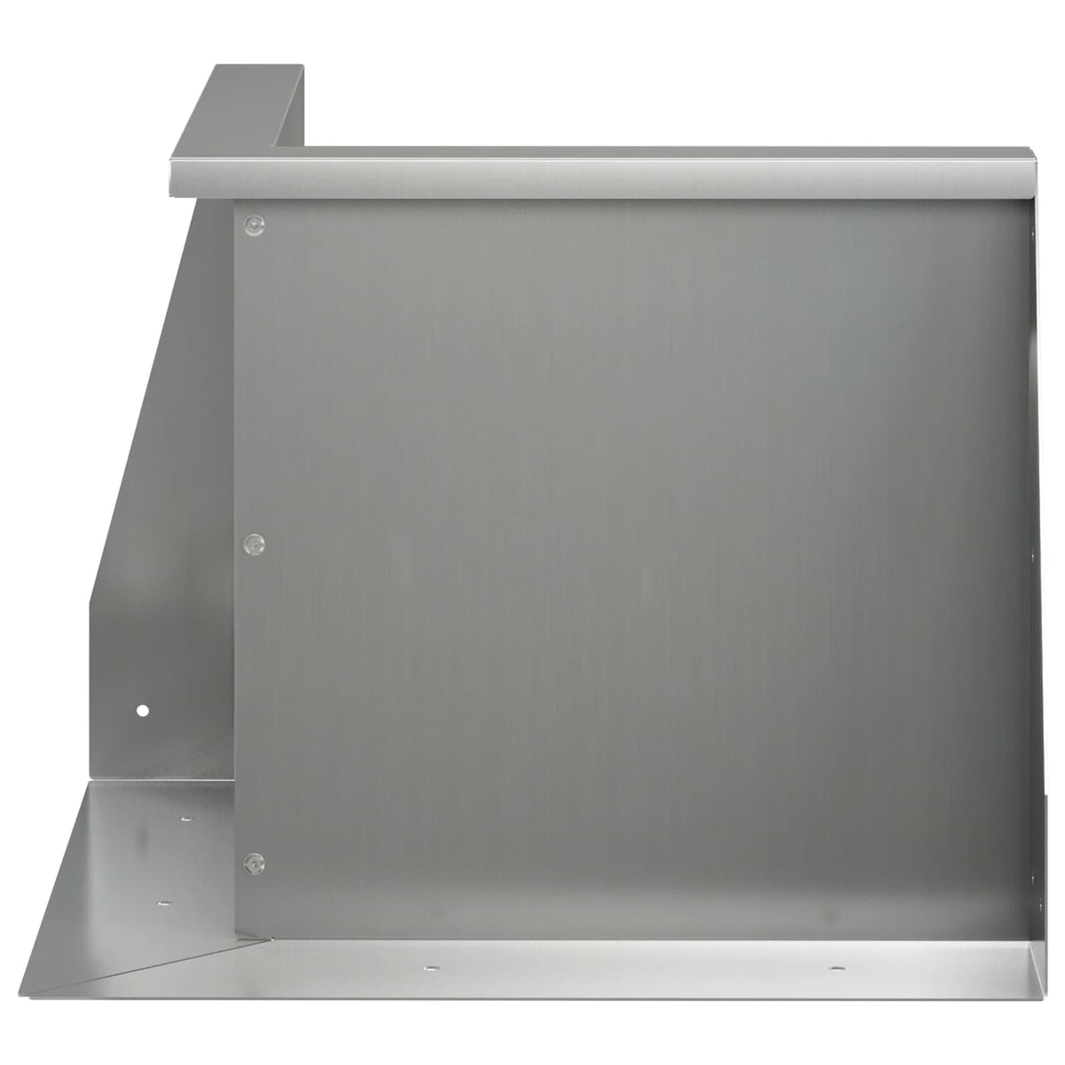 Keerwand 50 x 50 x 40 cm Gegalvaniseerd staal zilver