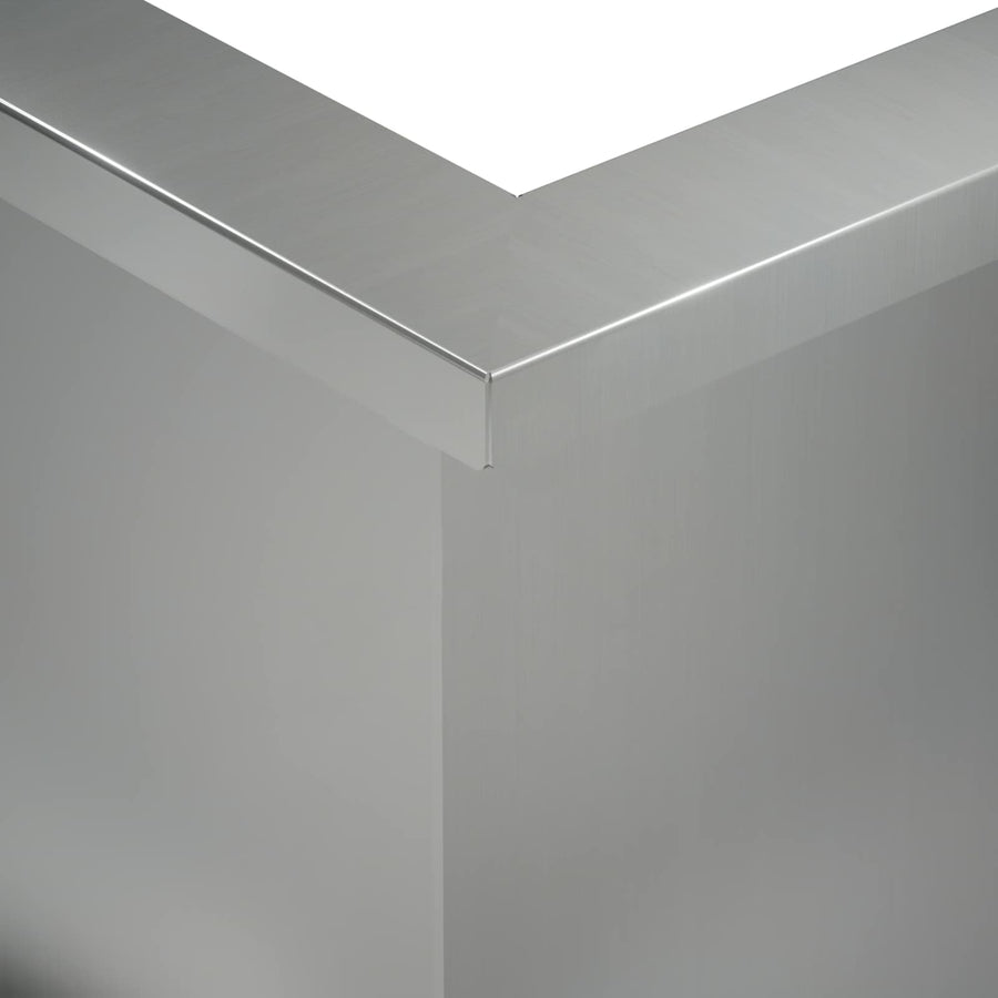 Keerwand 2 st 50 x 50 x 40 cm Gegalvaniseerd staal zilver