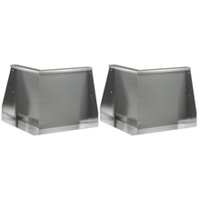 Keerwand 2 st 50 x 50 x 40 cm Gegalvaniseerd staal zilver