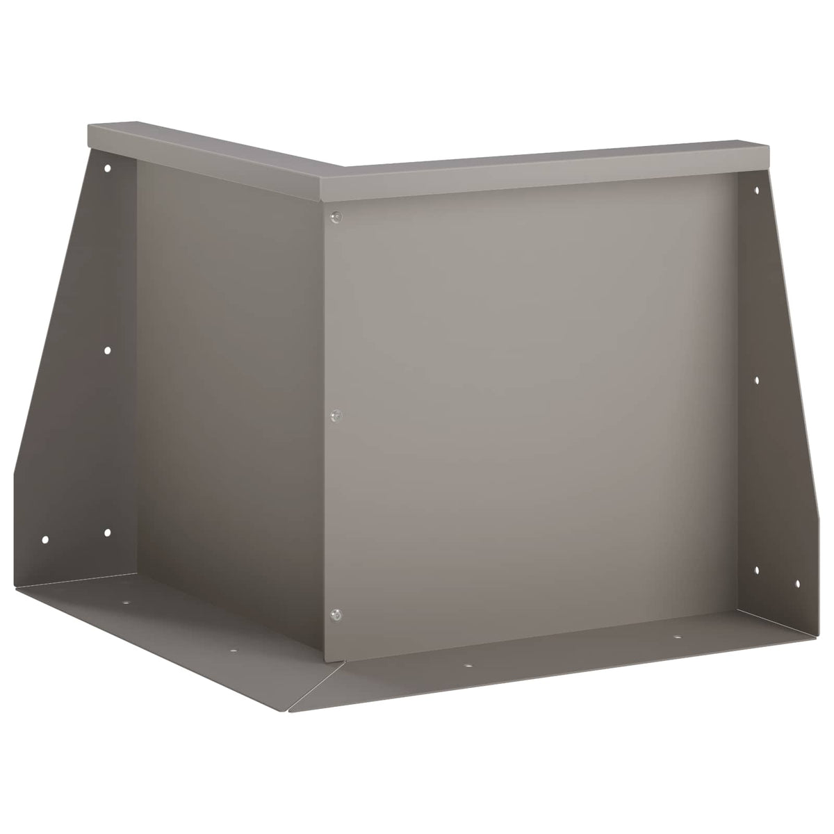 Keerwand 50 x 50 x 40 cm weervast staal Roestkleurig