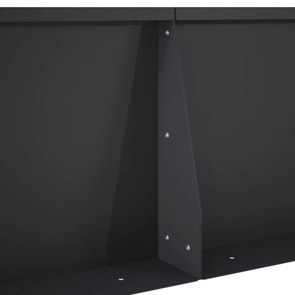 Keerwand 2 st 50 x 50 x 50 cm Staal Zwart