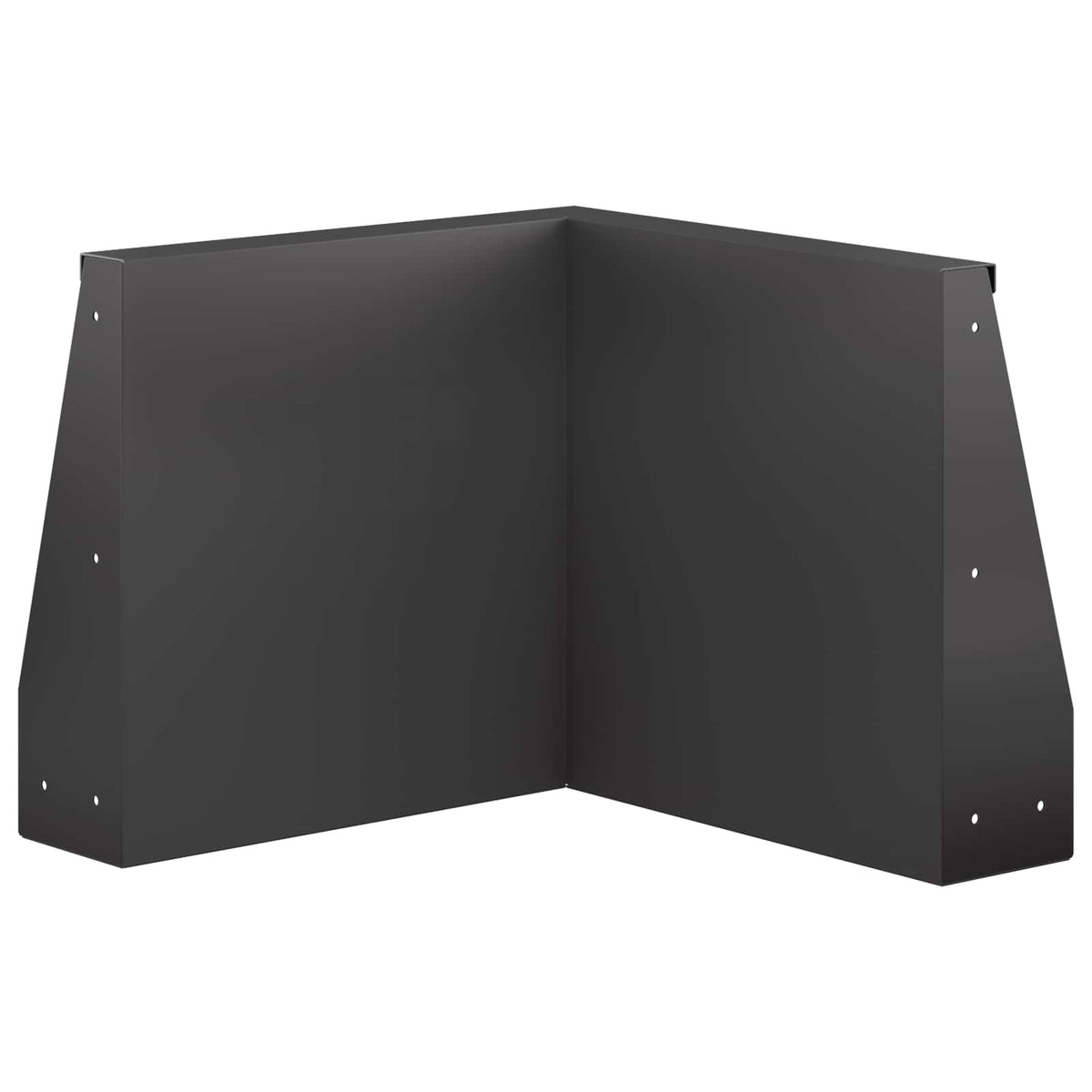 Keerwand 2 st 50 x 50 x 50 cm Staal Zwart
