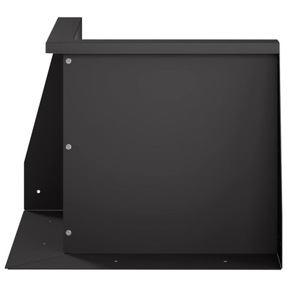 Keerwand 2 st 50 x 50 x 50 cm Staal Zwart