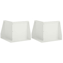 Keerwand 2 st 50 x 50 x 50 cm Staal Wit