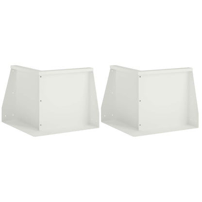 Keerwand 2 st 50 x 50 x 50 cm Staal Wit