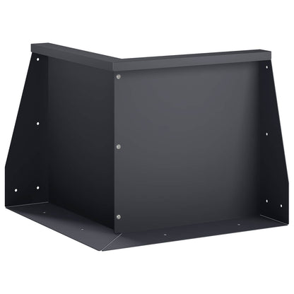 Keerwand 50 x 50 x 50 cm Staal Antraciet