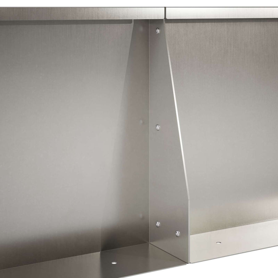 Keerwand 2 st 50 x 50 x 50 cm Roestvrij staal zilver