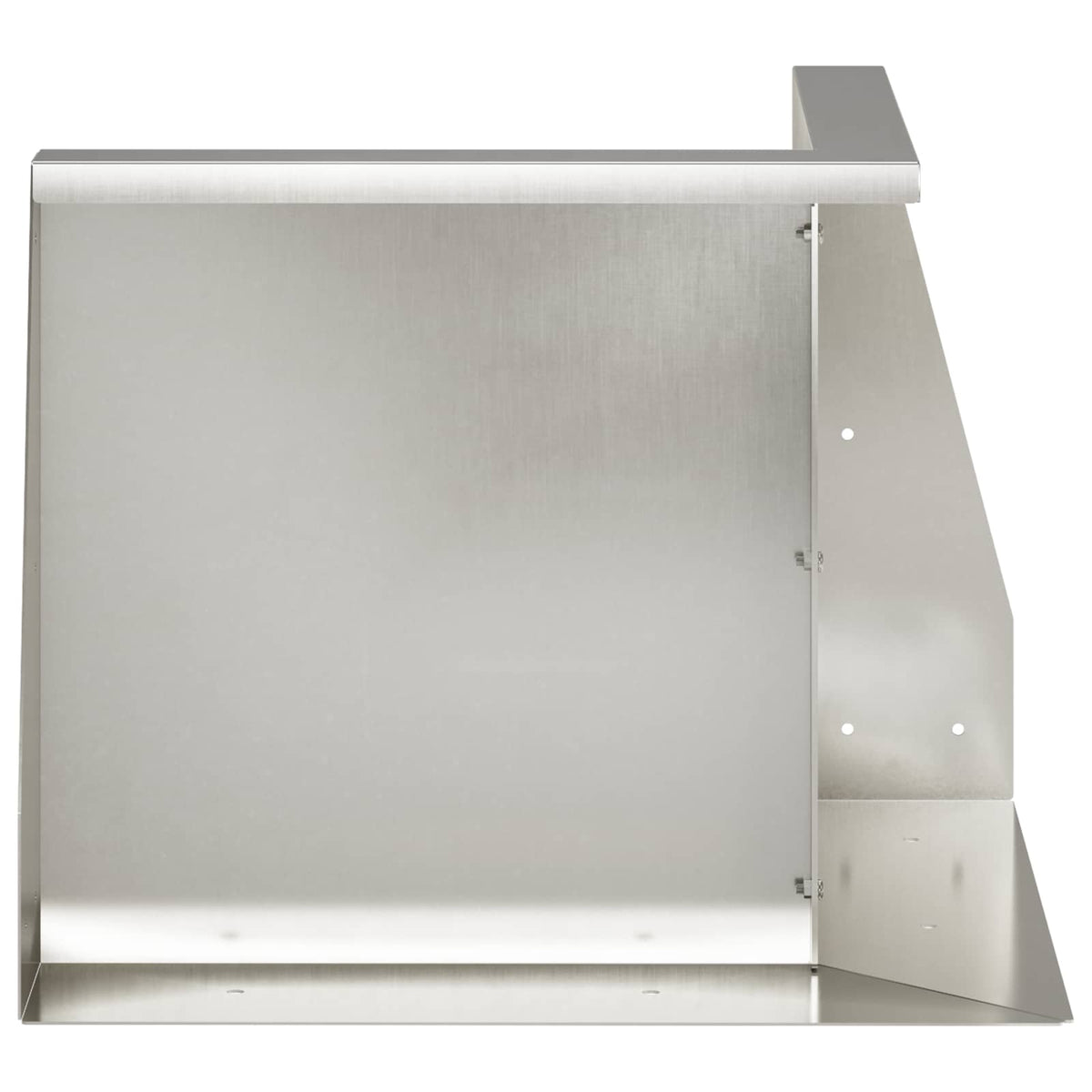 Keerwand 2 st 50 x 50 x 50 cm Roestvrij staal zilver