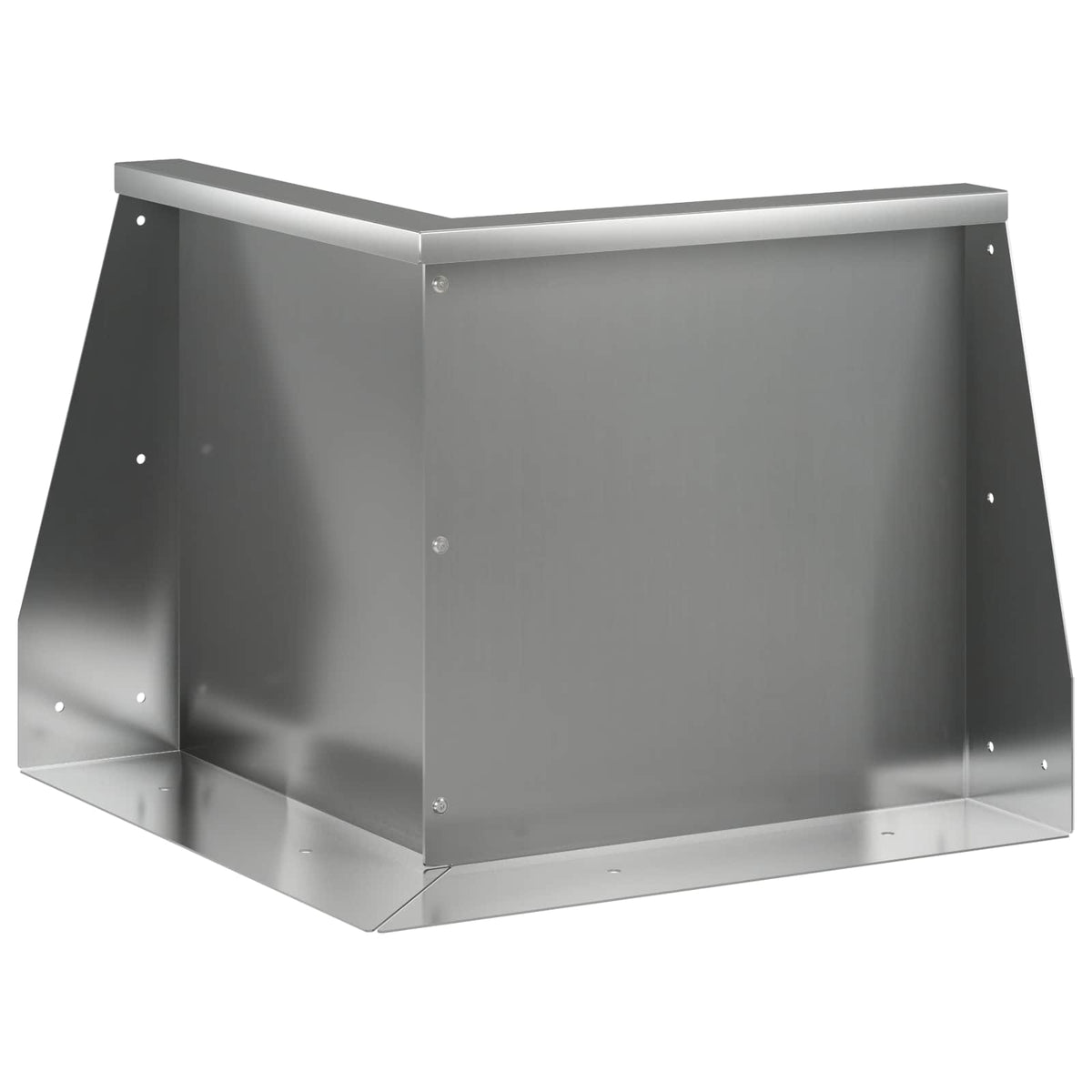Keerwand 50 x 50 x 50 cm Gegalvaniseerd staal zilver