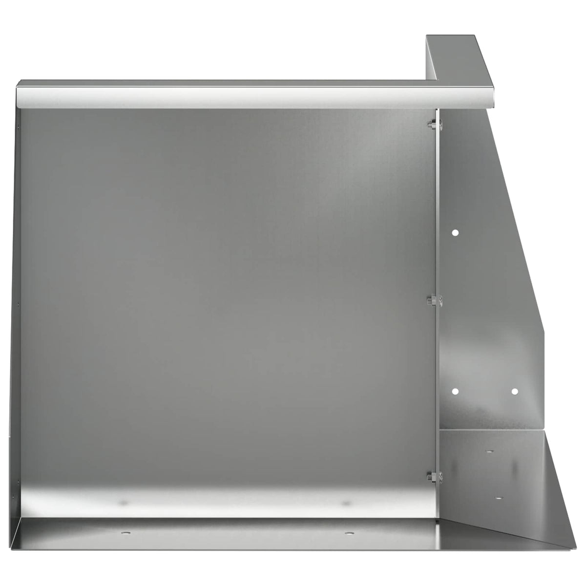 Keerwand 50 x 50 x 50 cm Gegalvaniseerd staal zilver
