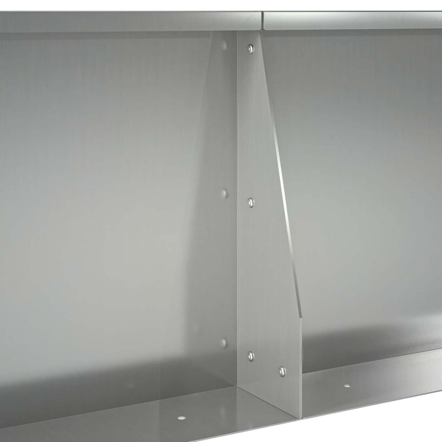Keerwand 2 st 50 x 50 x 50 cm Gegalvaniseerd staal zilver