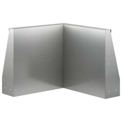 Keerwand 2 st 50 x 50 x 50 cm Gegalvaniseerd staal zilver