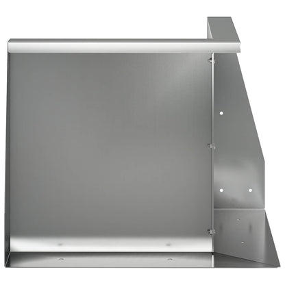 Keerwand 2 st 50 x 50 x 50 cm Gegalvaniseerd staal zilver