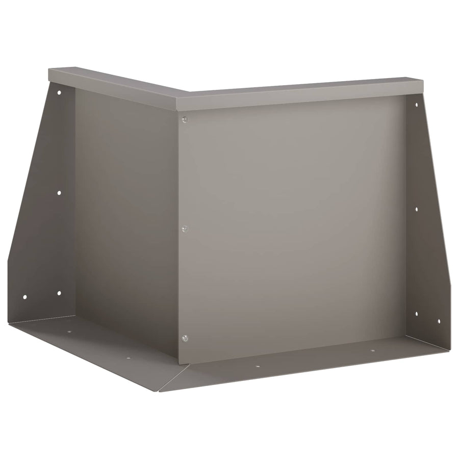 Keerwand 50 x 50 x 50 cm weervast staal Roestkleurig