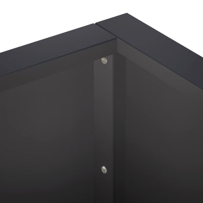 Keerwand 50 x 50 x 30 cm Staal Zwart