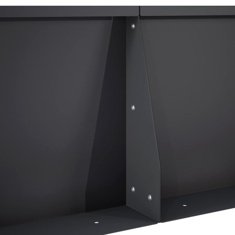 Keerwand 2 st 50 x 50 x 30 cm Staal Zwart