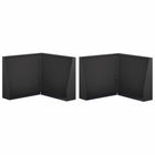 Keerwand set 2x 50x50x30 cm staal zwart