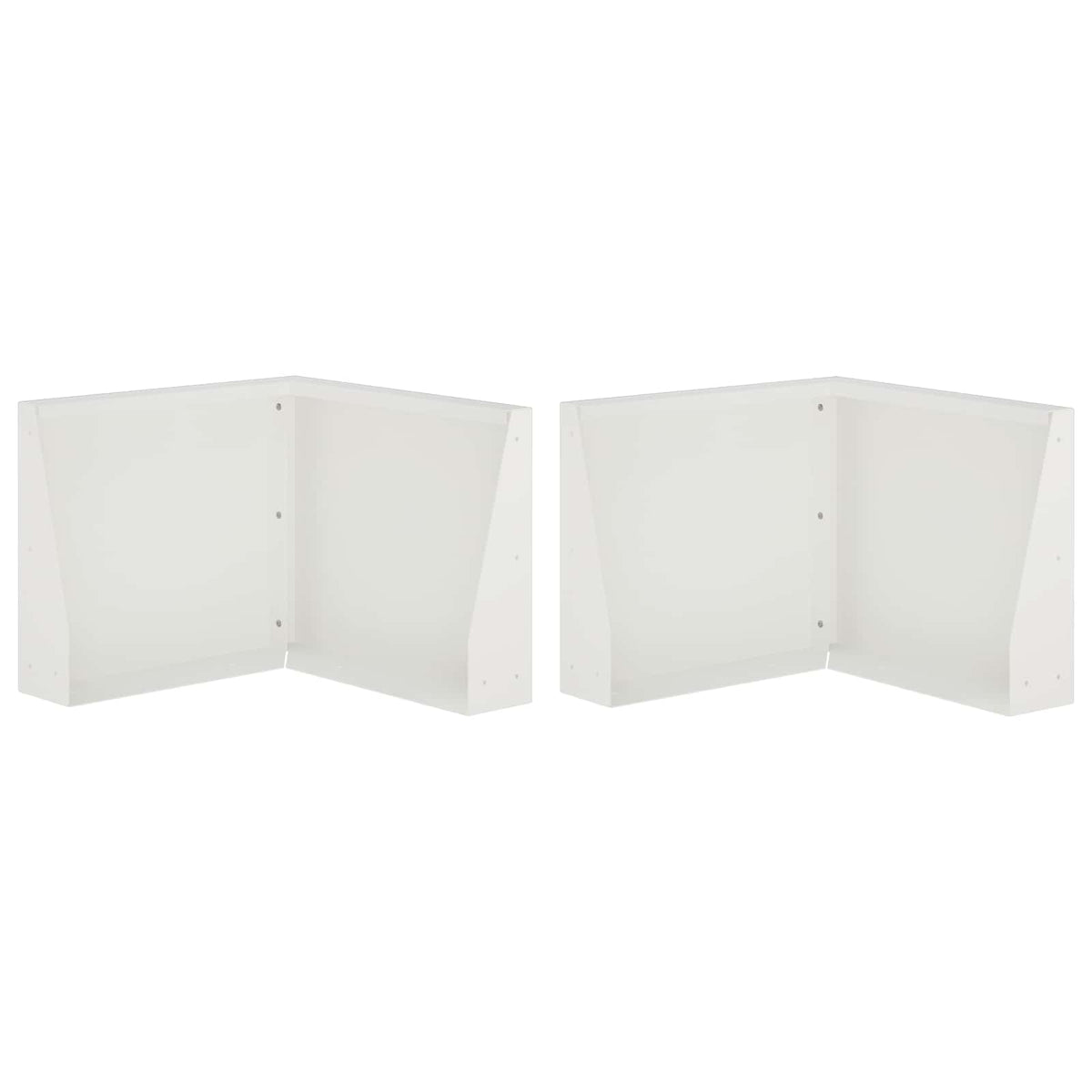 Keerwand 2 st 50 x 50 x 30 cm Staal Wit