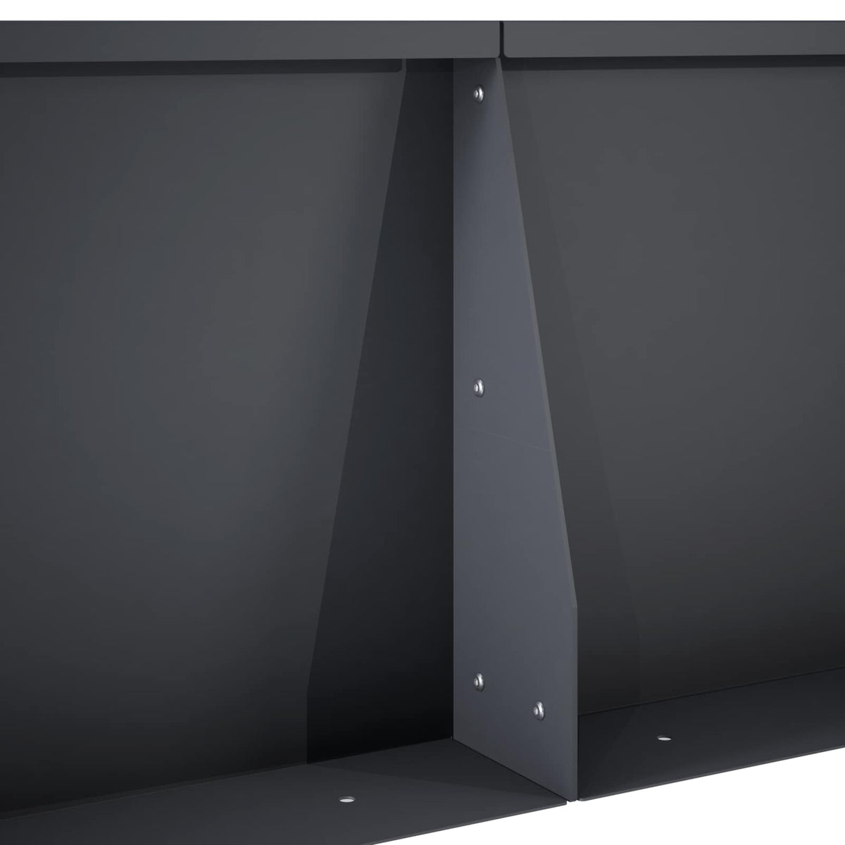 Keerwand 2 st 50 x 50 x 30 cm Staal Antraciet