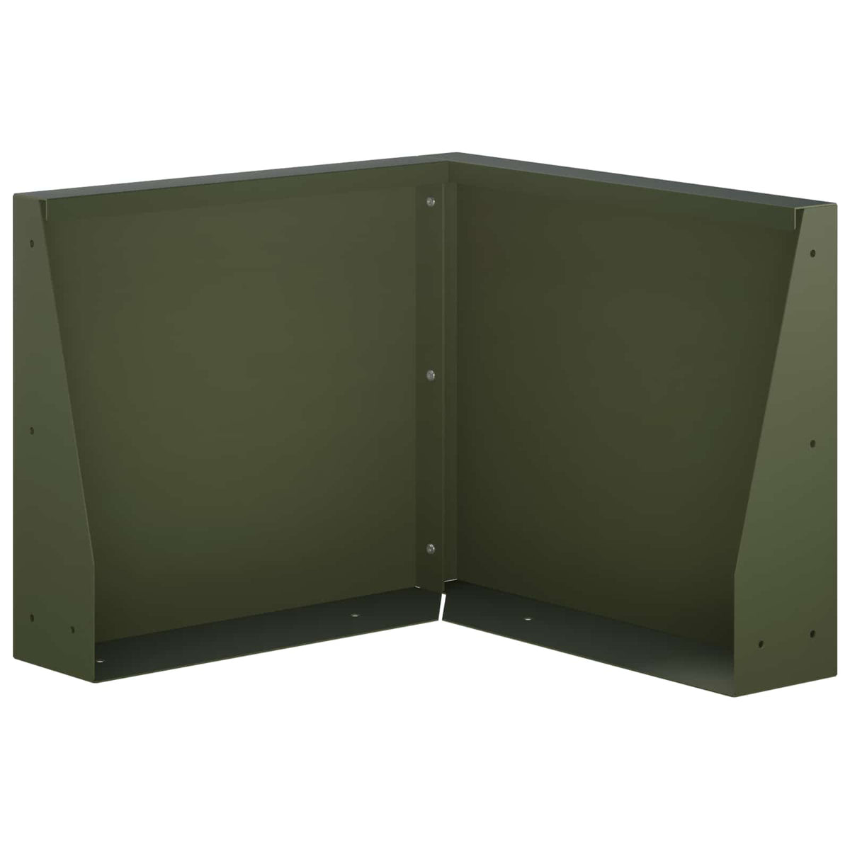 Keerwand 50 x 50 x 30 cm Staal Olijfgroen