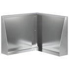 Keerwand 50x50x30 cm gegalvaniseerd staal zilver