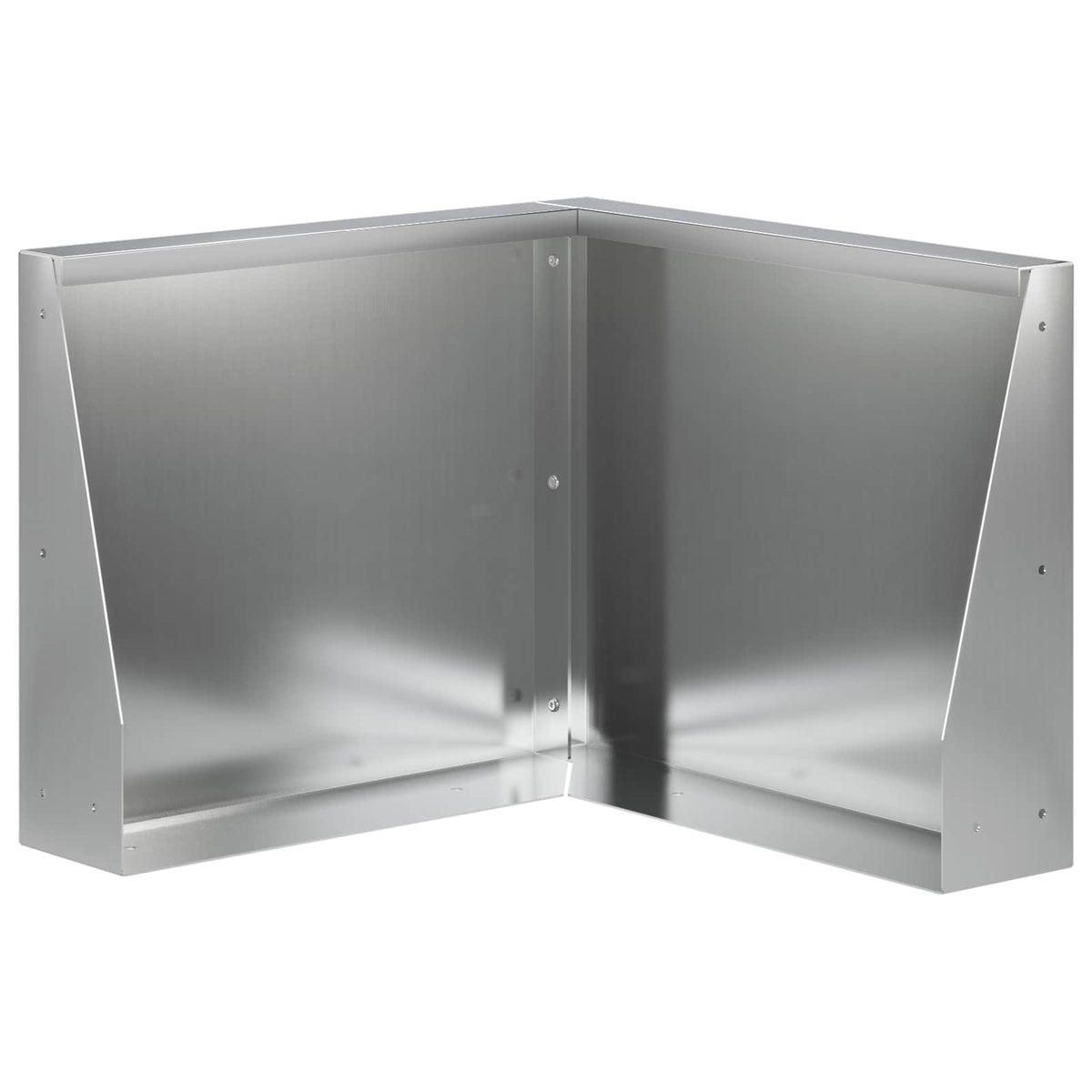 Keerwand 50 x 50 x 30 cm Gegalvaniseerd staal zilver