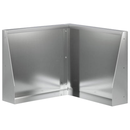 Keerwand 50 x 50 x 30 cm Gegalvaniseerd staal zilver