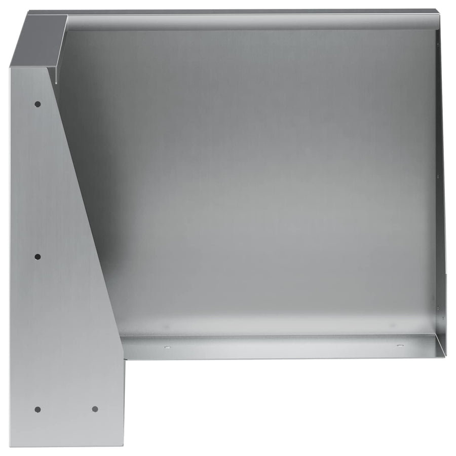Keerwand 50 x 50 x 30 cm Gegalvaniseerd staal zilver