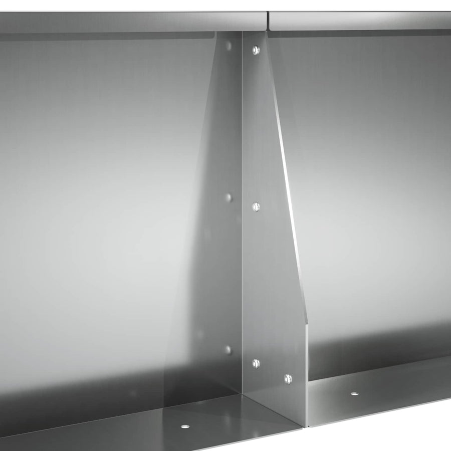 Keerwand 2 st 50 x 50 x 30 cm Gegalvaniseerd staal zilver