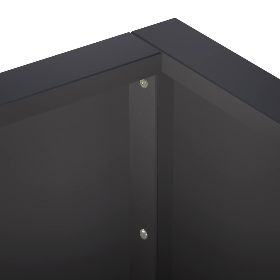 Keerwand 2 st 50 x 50 x 40 cm Staal Zwart