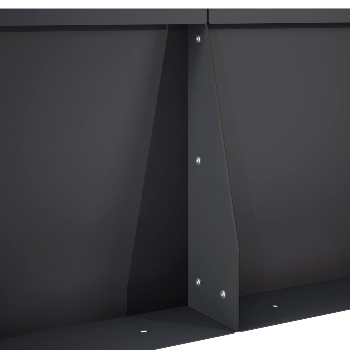 Keerwand 2 st 50 x 50 x 40 cm Staal Zwart