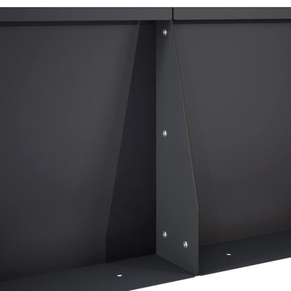 Keerwand 2 st 50 x 50 x 40 cm Staal Zwart