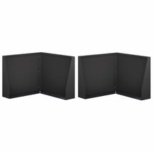 Keerwand 2 st 50 x 50 x 40 cm Staal Zwart