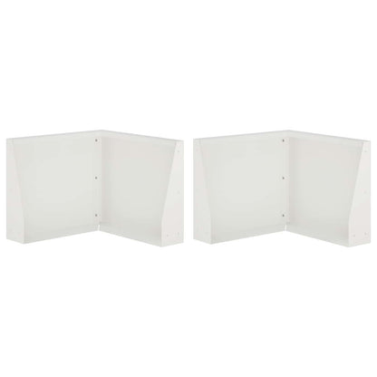 Keerwand 2 st 50 x 50 x 40 cm Staal Wit