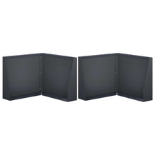 Keerwand 2 st 50 x 50 x 40 cm Staal Antraciet