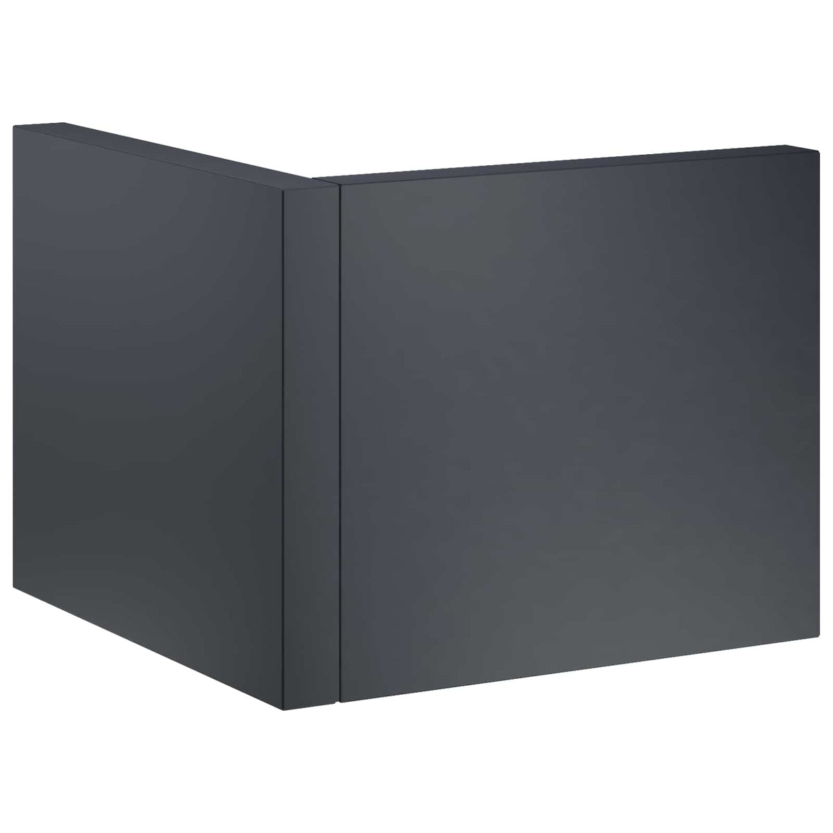 Keerwand 2 st 50 x 50 x 40 cm Staal Antraciet