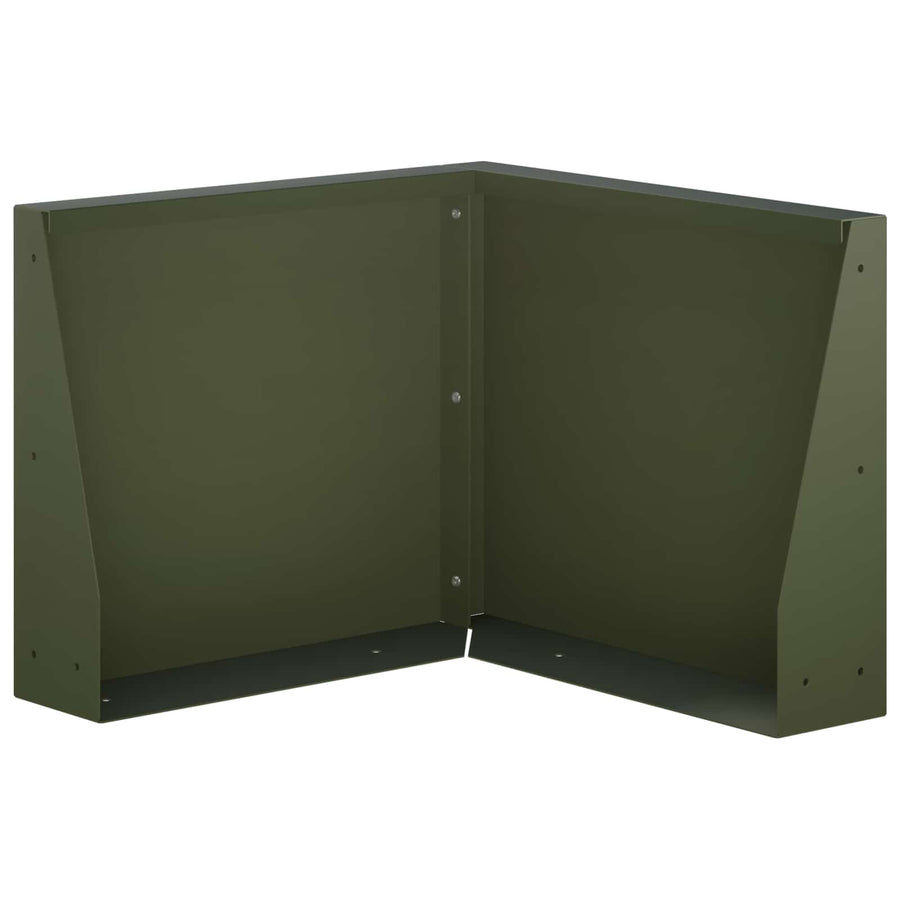Keerwand 50 x 50 x 40 cm Staal Olijfgroen