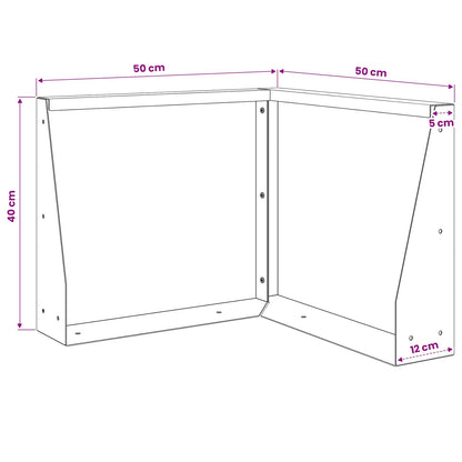 Keerwand 50 x 50 x 40 cm Staal Olijfgroen